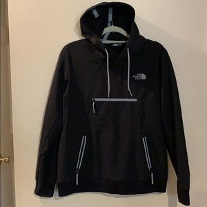 The north face black soft shell anorak jacket